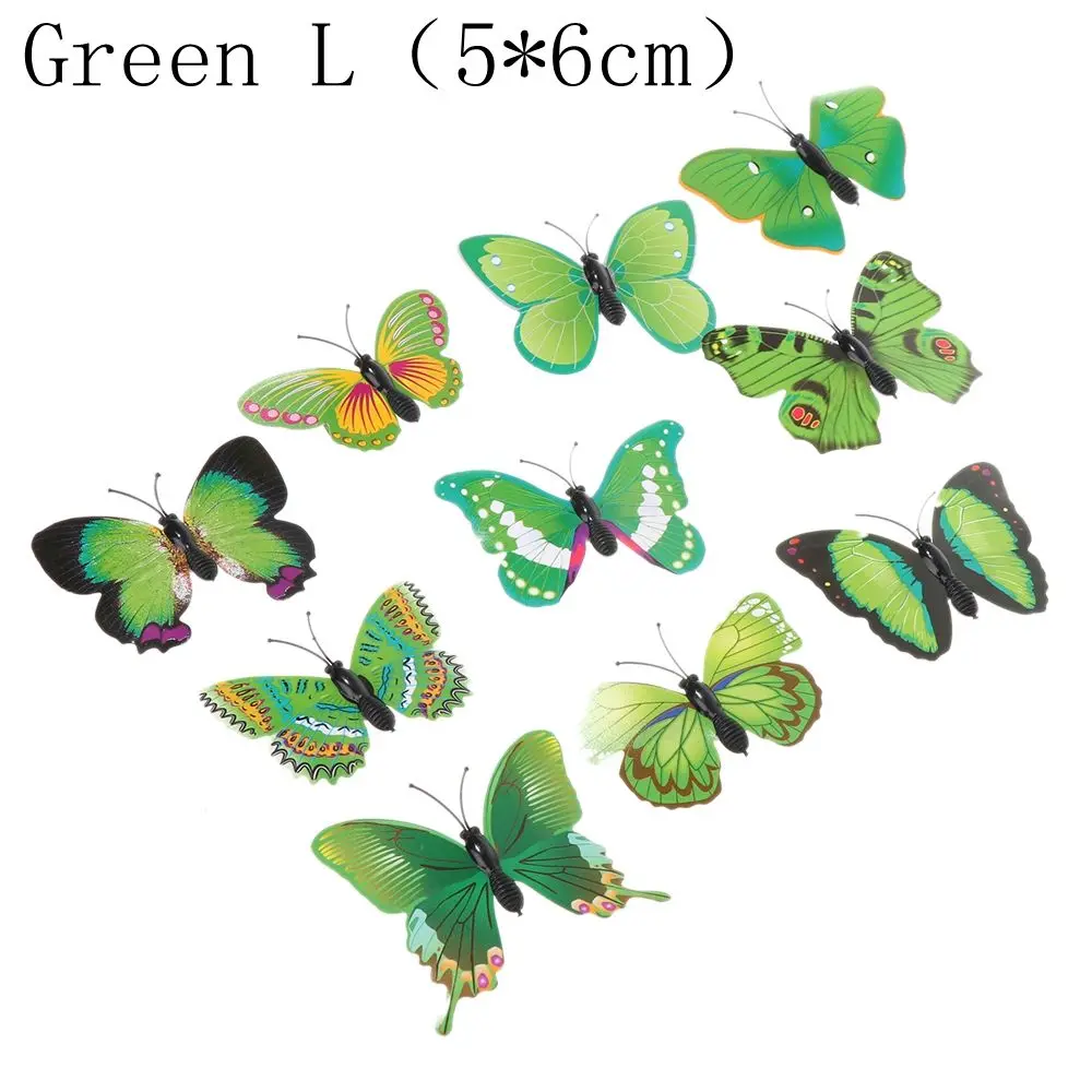 green L 5x6cm 5 шт. заколки в виде бабочек свадебные аксессуары для волос женские заколки для волос Свадебные украшения шпилька для волос инструмент для укладки - Цвет: green L 5x6cm