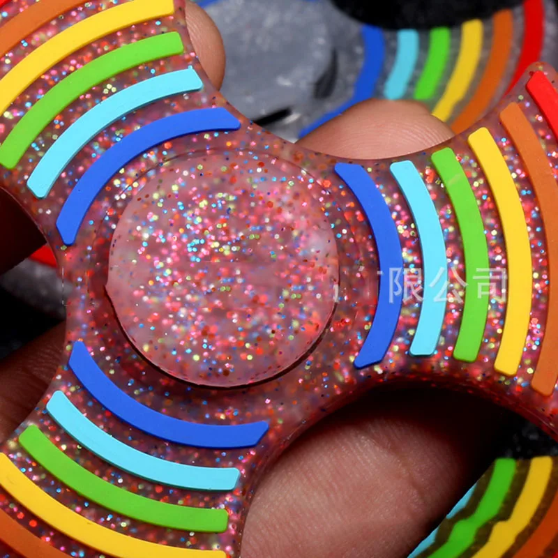 Silica gel rainbow fingertip gyro second generation Do not shake bring your own noctilucent silica Fingertip gyroscope | Игрушки и хобби