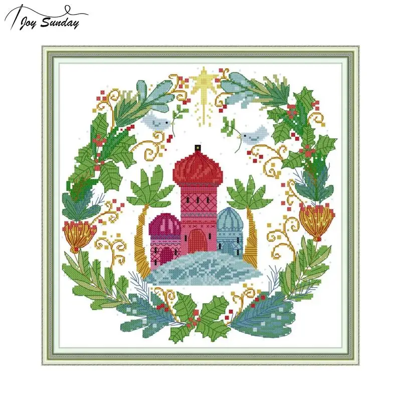 

Joy Sunday Counted Cross Stitch Kits for Embroidery Kits DIY Handmade Needlework Kit 14ct 11ct DMC Aida Fabric Printed on Canvas