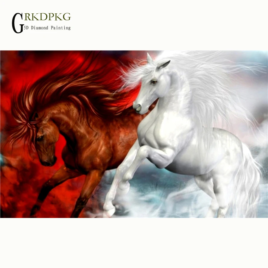 

5d DIY Diamond Painting Animal horse Full square Diamond Embroidery Cross Stitch Rhinestone Mosaic unfinished home decoration