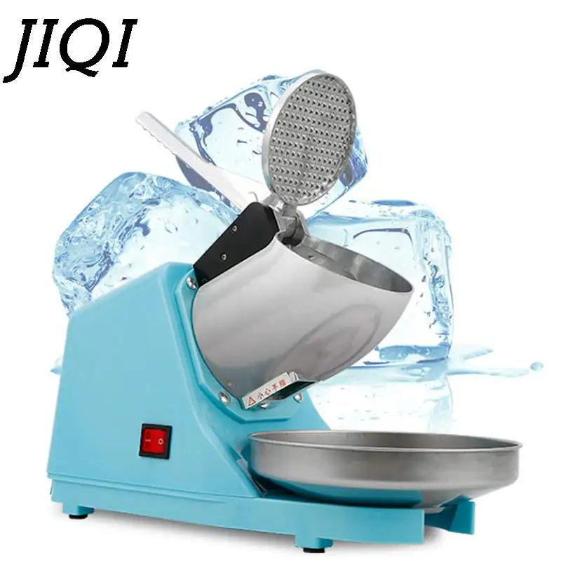JIQI-trituradora de hielo eléctrica, grosor ajustable, 65 KG/H