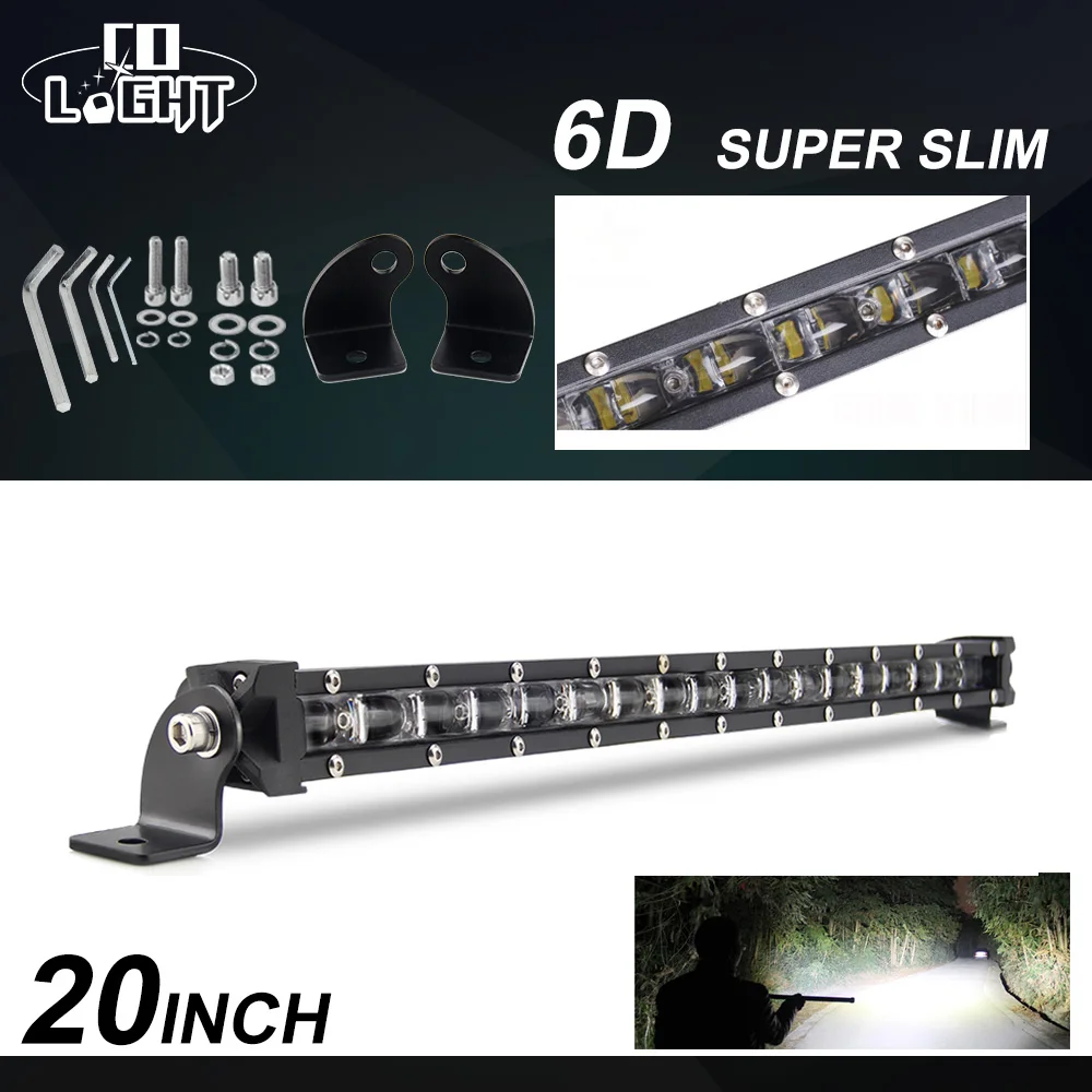 Светодиодный светильник CO Slim 6D брусок 20 &quot90 Вт прожектор для вождения