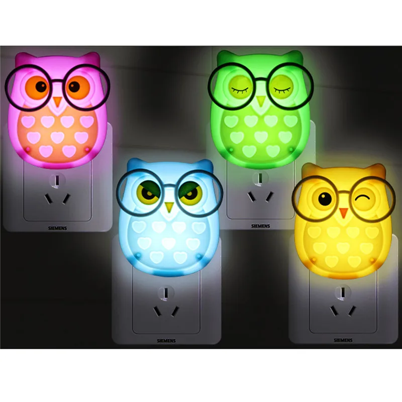 Новинка светодиодный ночник с USB мини в виде совы лампа датчиком автоматического