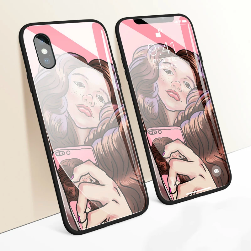 Y-ZU Phone Case For iPhone 6 6s 7 8 6/7/8 plus Pink Colour Lovely Hand Shell Originality Personality Silicone edge protection |