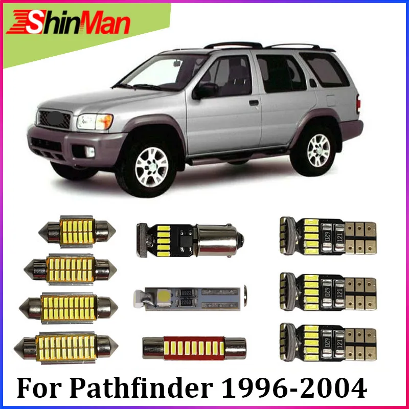 ShinMan11x ошибок чтения света Светодиодный свет салона света светодиодный для Nissan Pathfinder светодиодный интерьер Package1996-2004