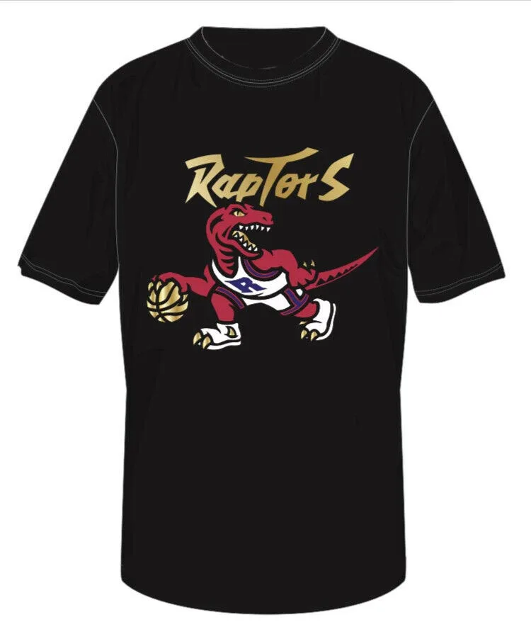 Мужская футболка в стиле ретро Toronto Raptors Mitchell Ness черная красная Золотая Футболка с