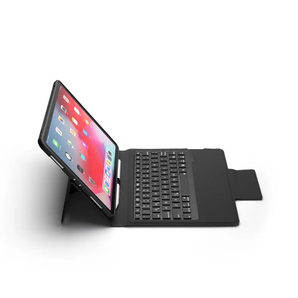 Для iPad Pro 11 дюймов Bluetooth клавиатура кожаный чехол с клавиатурой 7 цветов Подсветка клавиатура откидная крышка устойчивый планшетный чехол с держателем ручки
