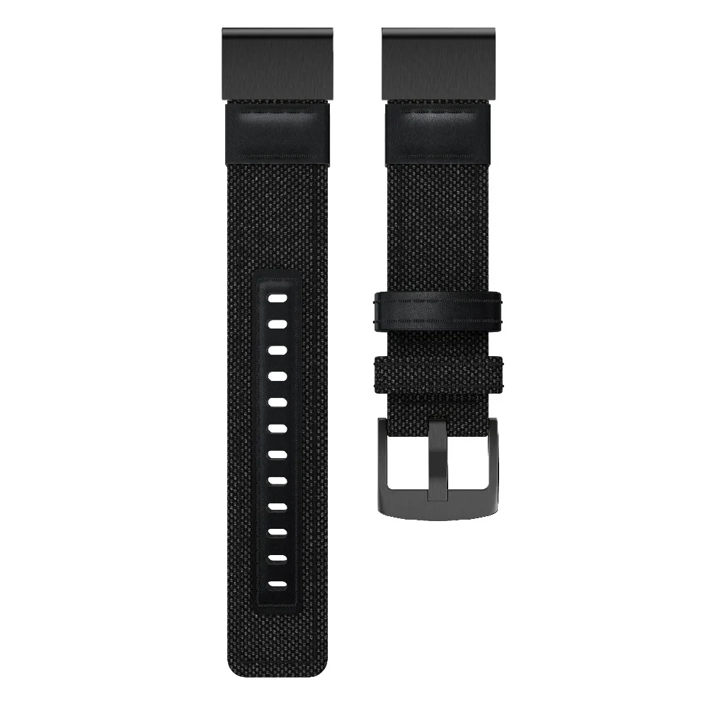 Легкий натовский Премиум нейлон + кожаный ремешок для Garmin Fenix 5X/5X Plus/3/3 HR часов