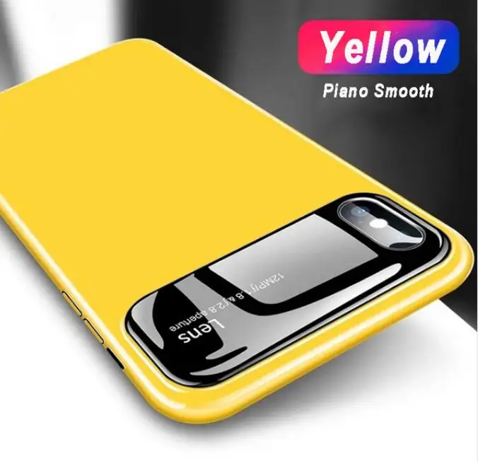 Bling Smooth Mirror Hard Phone Cases For iPhone X 7 8 6s Plus Camera Protector 360 Cover iPhoneX 10 Lens Piano coque | Мобильные