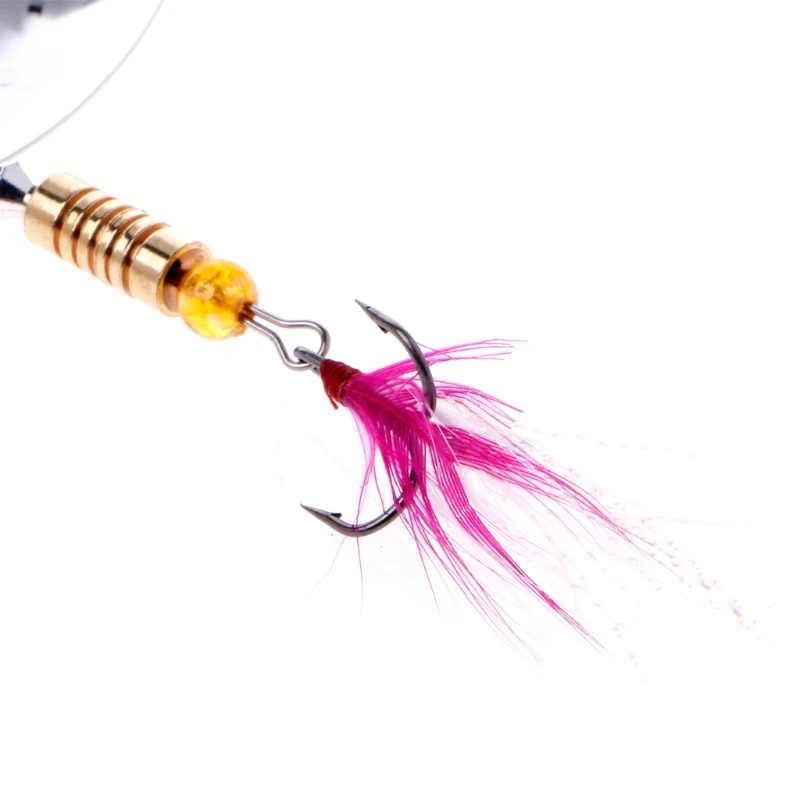 Металлическая приманка для рыбной ловли блесна ложка приманки перо