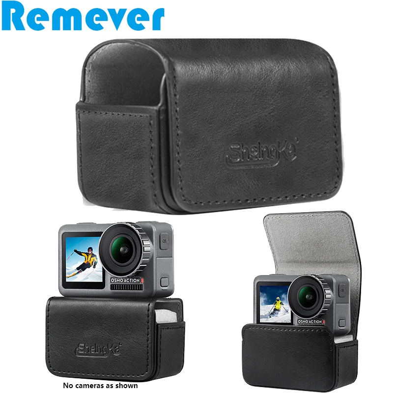 

New PU Leather Storage Bags Protative Case Cover Accessories for DJI OSMO ACTION GoPro Hero 7 6 5 Action Cameras