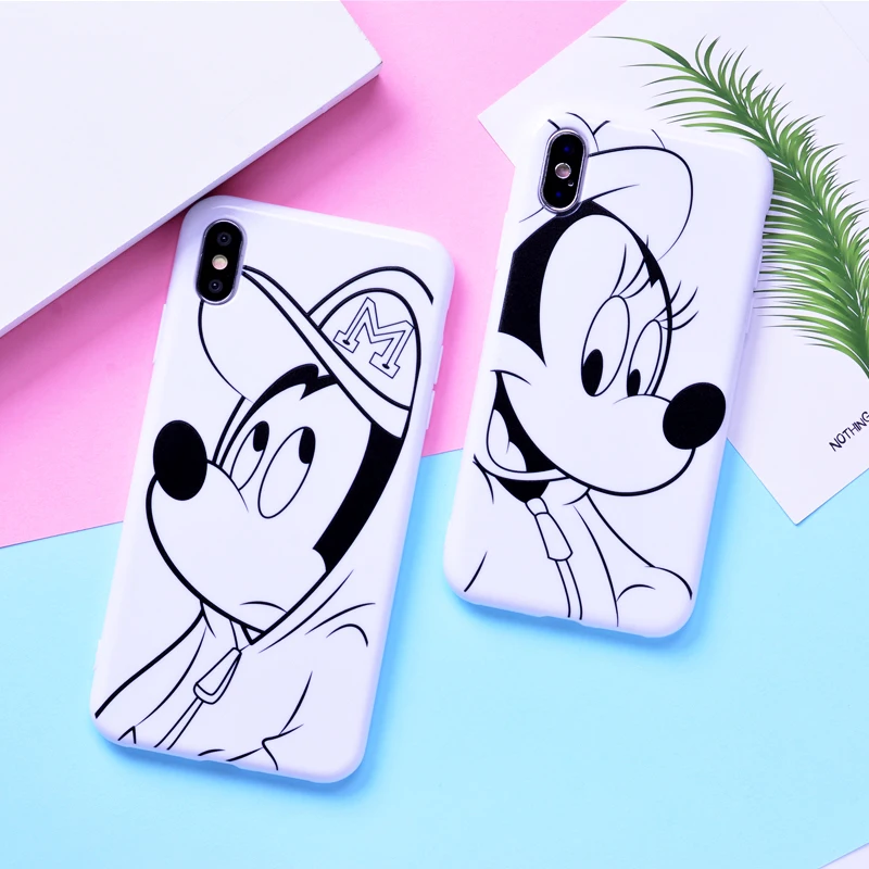 Phone Case for iPhone 8 7 Plus X 10 Coque Soft TPU Mickey Minnie Girls Pattern Cover Fundas iphone Xs Max Xr 6 6s plus Cases |