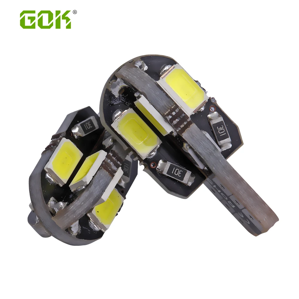 

Hot Sale External Lights 50 x Error Free T10 led Canbus Led w5w 194 5730 5630 t10 8smd canbus Light Bulb Car Lamp FreeShipping