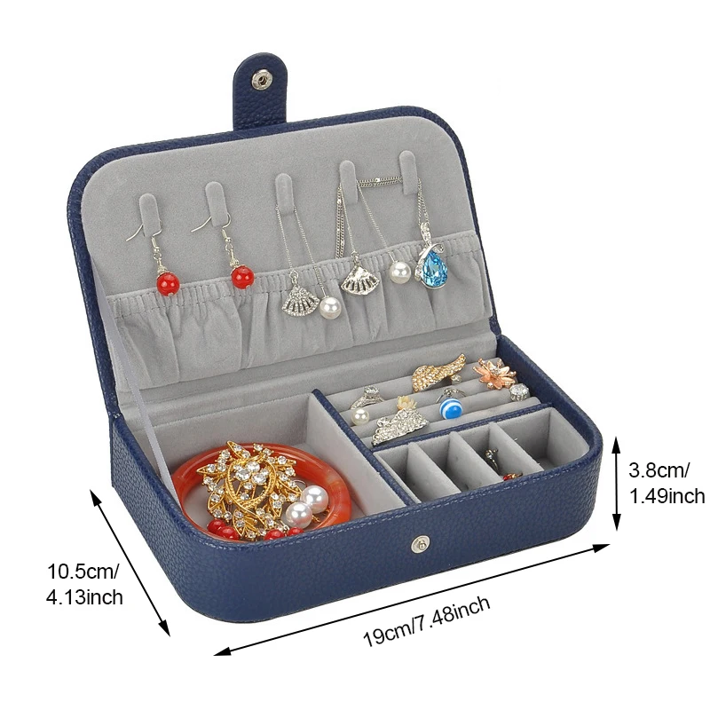 Портативная шкатулка для драгоценностей кожаный Органайзер хранения Женский