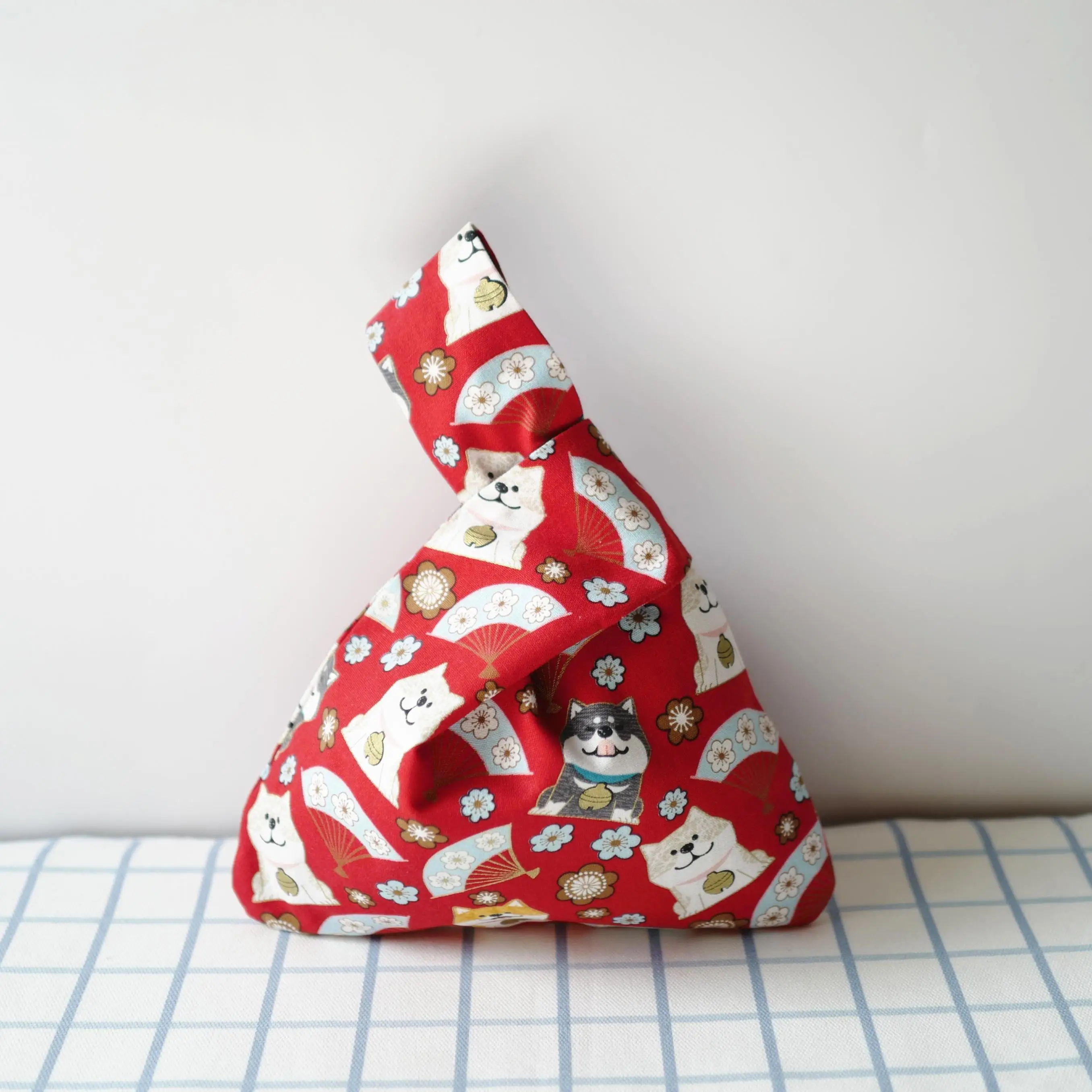 Японская ретро Сумка Браслет сумка Шиба ину Lucky Cat сумка на шнурке сумка для телефона и ключа сумка - Цвет: Red Shiba Inu