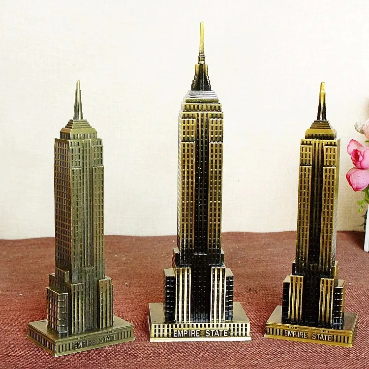 Ермакова изделия из металла американская Империя Модель Скульптура в виде здания металлическая Империя Статуэтка домашний офис настольные украшения подарок(бронза