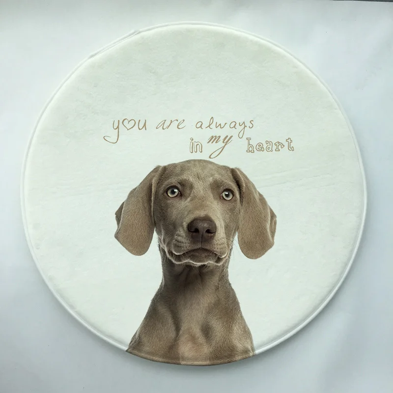 Круглый коврик с животным принтом на заказ нескользящий для детской комнаты