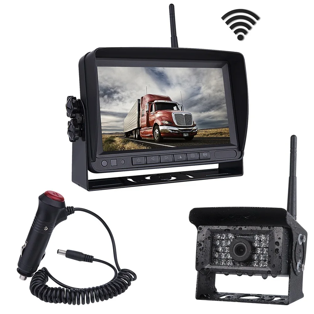 Автомобильная беспроводная камера заднего вида wifi цифровая 7 дюймов HD дисплей