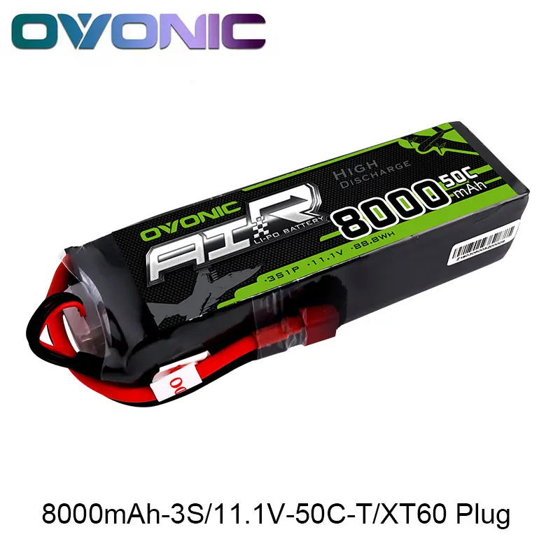 1 Pack Battery Ovonic 8000mAh 11,1 V Lipo 3S 50C 100C Lipo аккумулятор T XT60 разъем для большой размер RC автомобиль Heli грузовик квадроцикл лодка самолет - Цвет: 1 Pack Battery