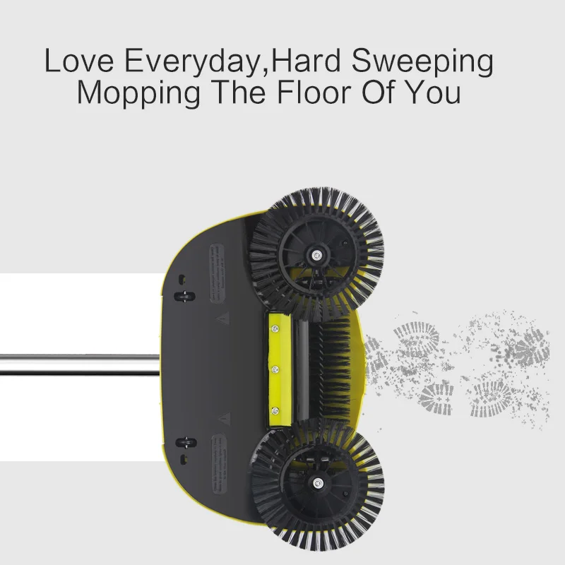 DARIS Нержавеющая сталь Sweeper Ручка Push Тип очистки Магия подметальная машина