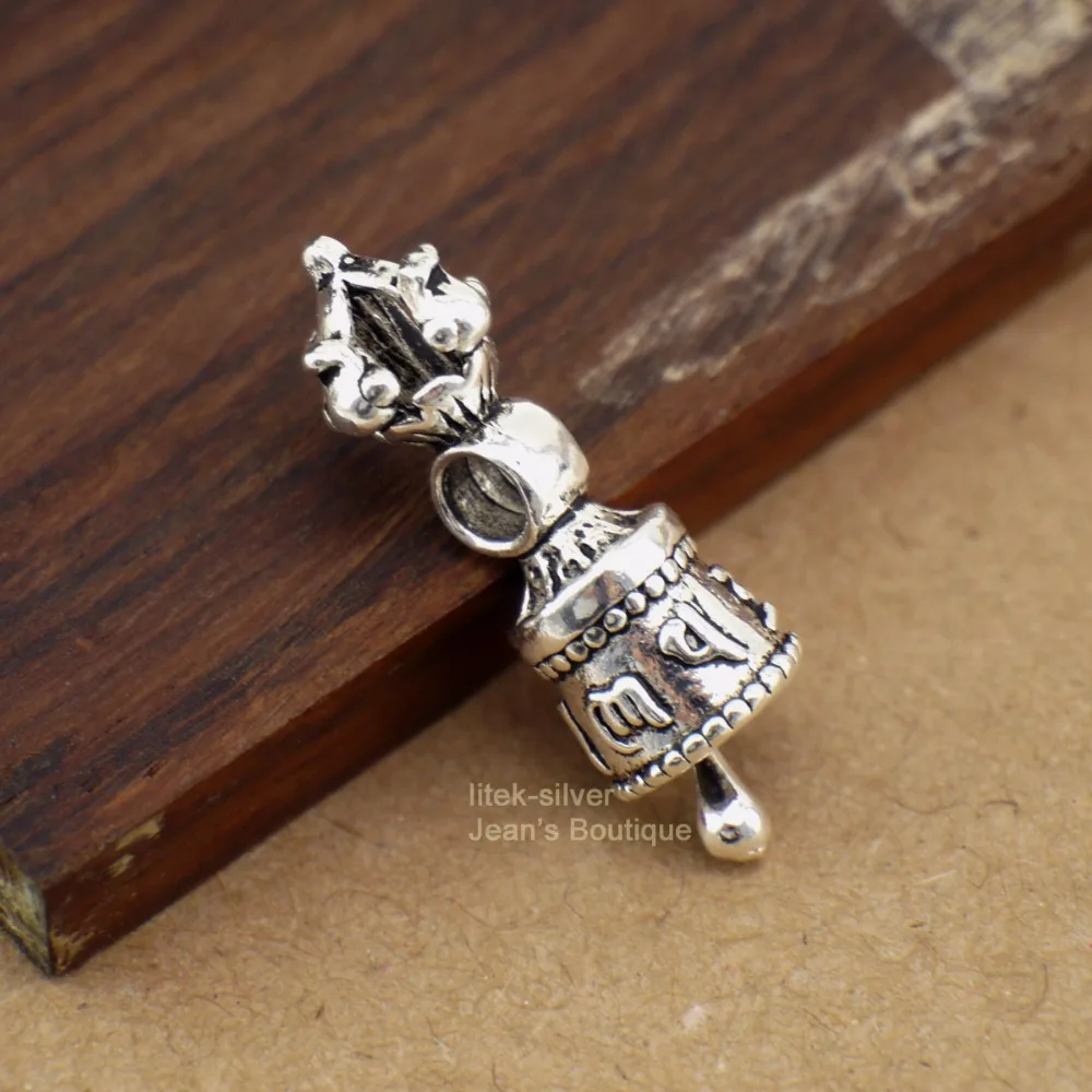 925 пробы Серебряный Тибетский буддизм Vajra Bell Dorje DIY Подвеска A2636 | Украшения и