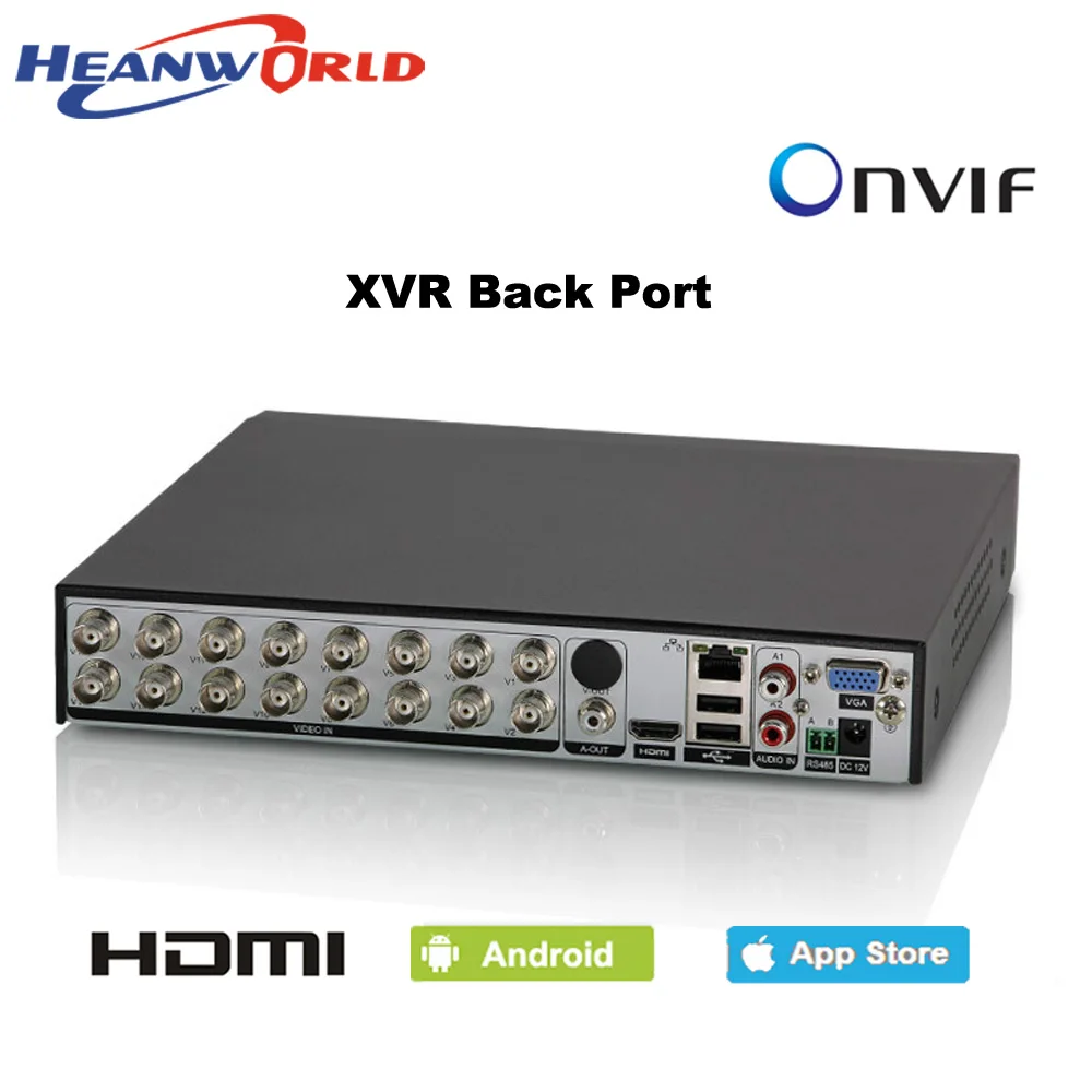 Heanworld 6 в 1 DVR 4MP 16CH система видеонаблюдения NVR 8CH аналоговый гибридный цифровой