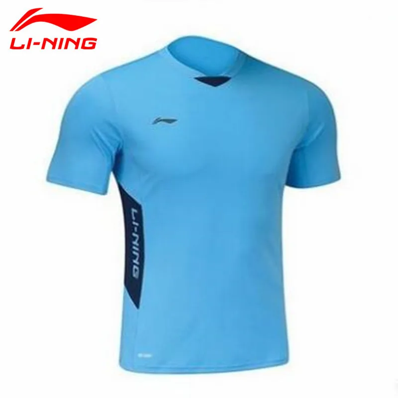 Li Ning тренировка футбола Джерси футболка Quick Dry с коротким рукавом Футбол Футболка