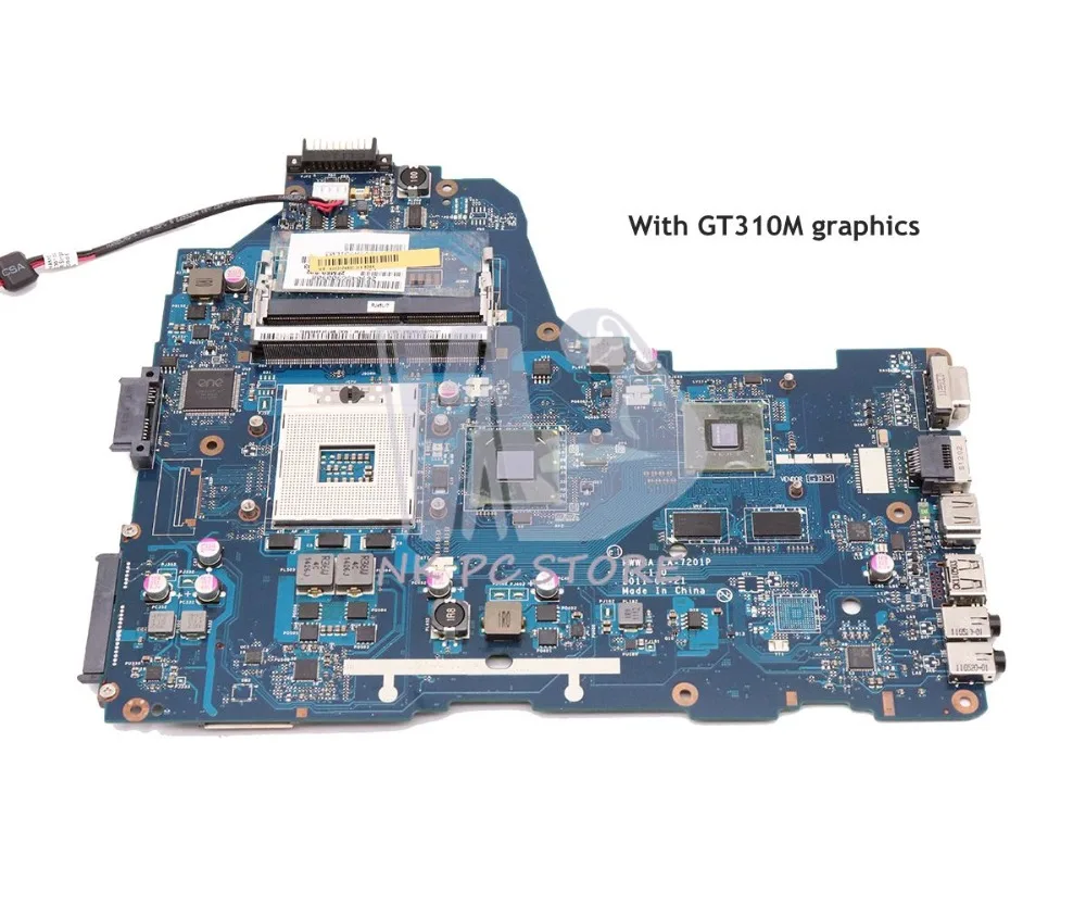 

Материнская плата NOKOTION для ноутбука Toshiba Satellite C660, материнская плата PWWHA LA-7201P K000124380 HM65 DDR3 GT310M 1 Гб