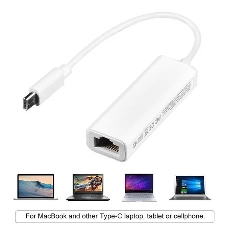 1 шт. белый кабель конвертер USB C типа к RJ45 2 0 адаптер Usb сетевой для ноутбука Macbook