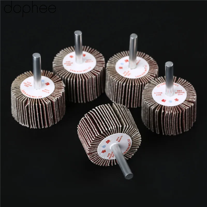 Dophee 5 шт. Dremel аксессуары роторный инструмент 40 мм вышлифовка, полирование кожаным кругом наждачная бумага шлифовальный круг насадки для душа с оправки для мини-дрели зернистости 80