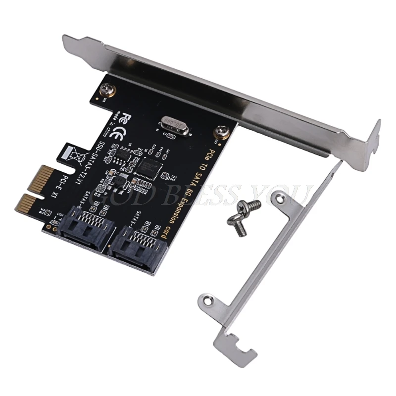 PCIe PCI Express 6G SATA3.0 2 Порты и разъёмы SATA III расширения карты контроллера адаптер|Платы