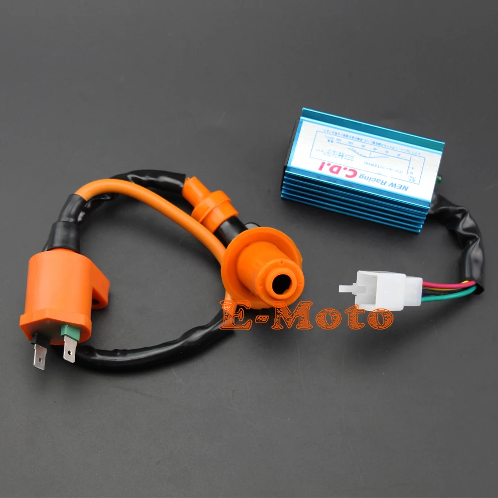 Производительность гонки CDI 5 pin + катушка зажигания 50cc 70cc 90cc 110cc 125cc 140cc ATV Dirt Pit Bike new
