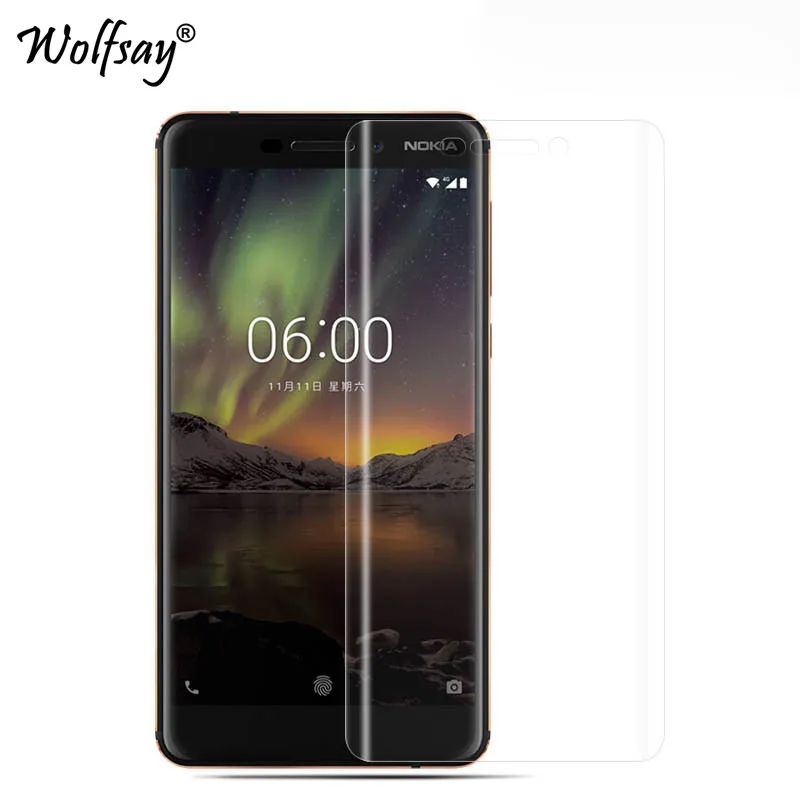 Пленка из ТПУ с мягкими краями для Nokia 6 2018 защита экрана мягкое закаленное стекло