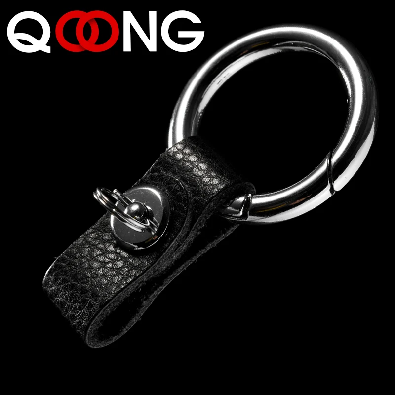 QOONG 2020 брелок ручной работы для автомобиля из натуральной кожи + металла ключей