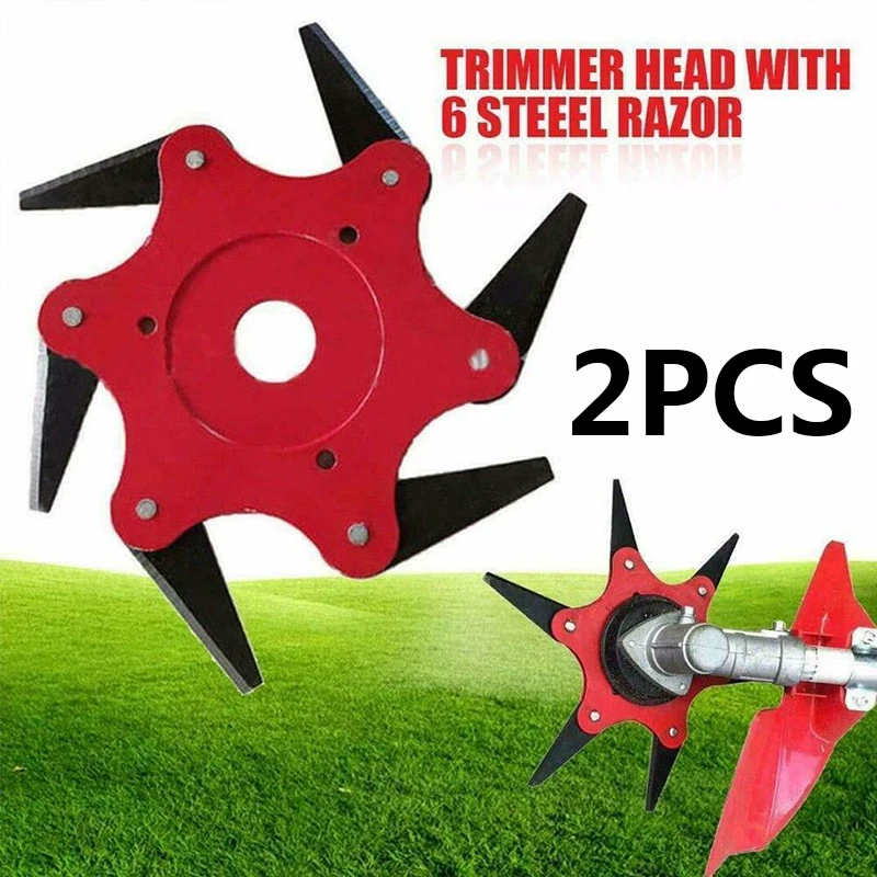 6 зубная садовая газонокосилка лезвие марганцевая сталь трава Триммер-кусторез