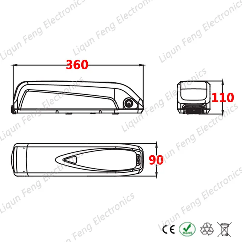 Новый аккумулятор для электровелосипеда Hailong 52 в 14 ач с USB 14S 51 8 литий-ионный
