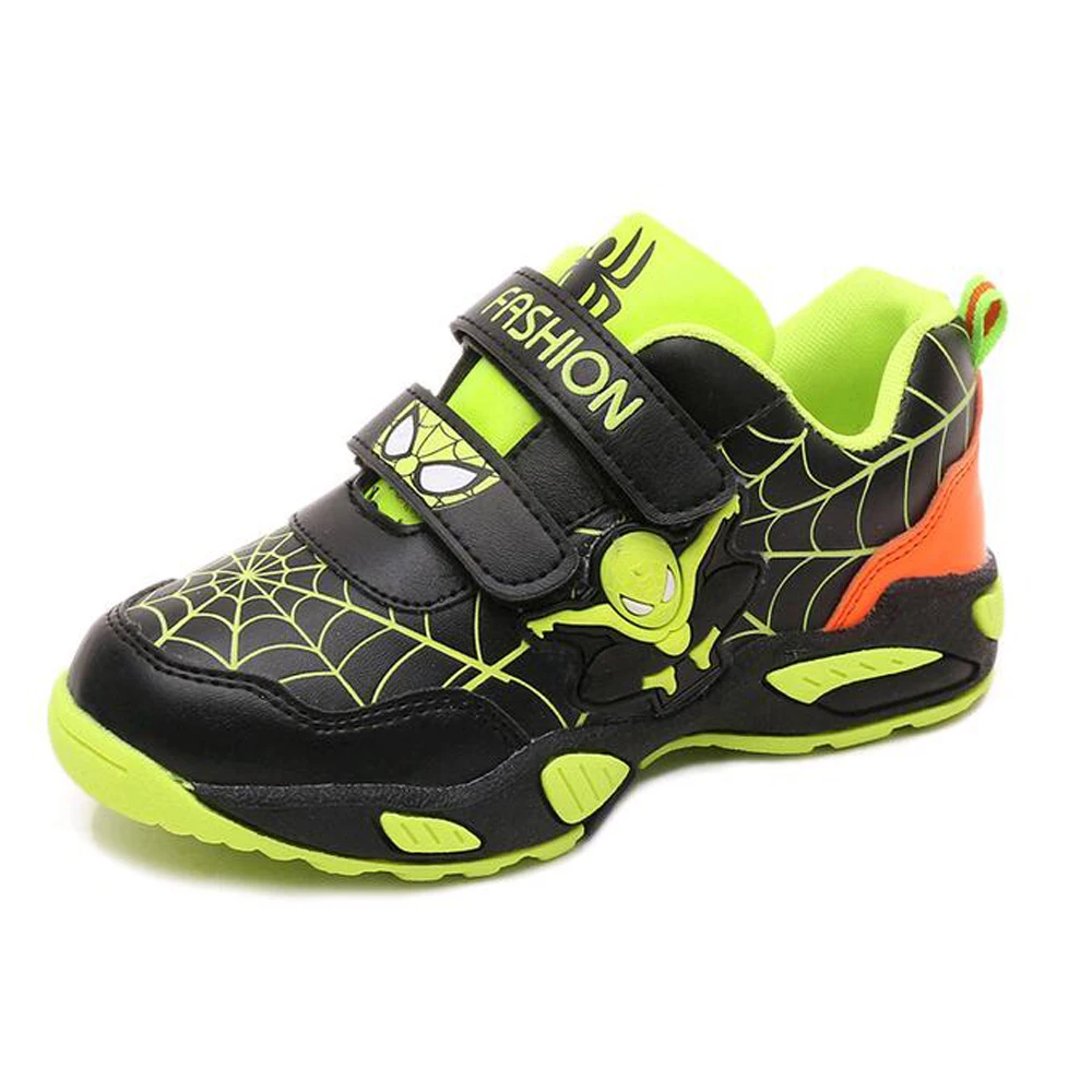 2018 детская обувь Человек паук кроссовки дышащие Новое поступление модная для