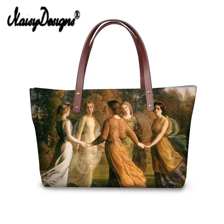 LMQ353AL Женская сумка для покупок Van Gogh Mona Lisa на заказ сумки Прямая неопреновые большие сумки Tote Bolsa Feminina Sac a Main Crossbody - Цвет: LMQ353AL