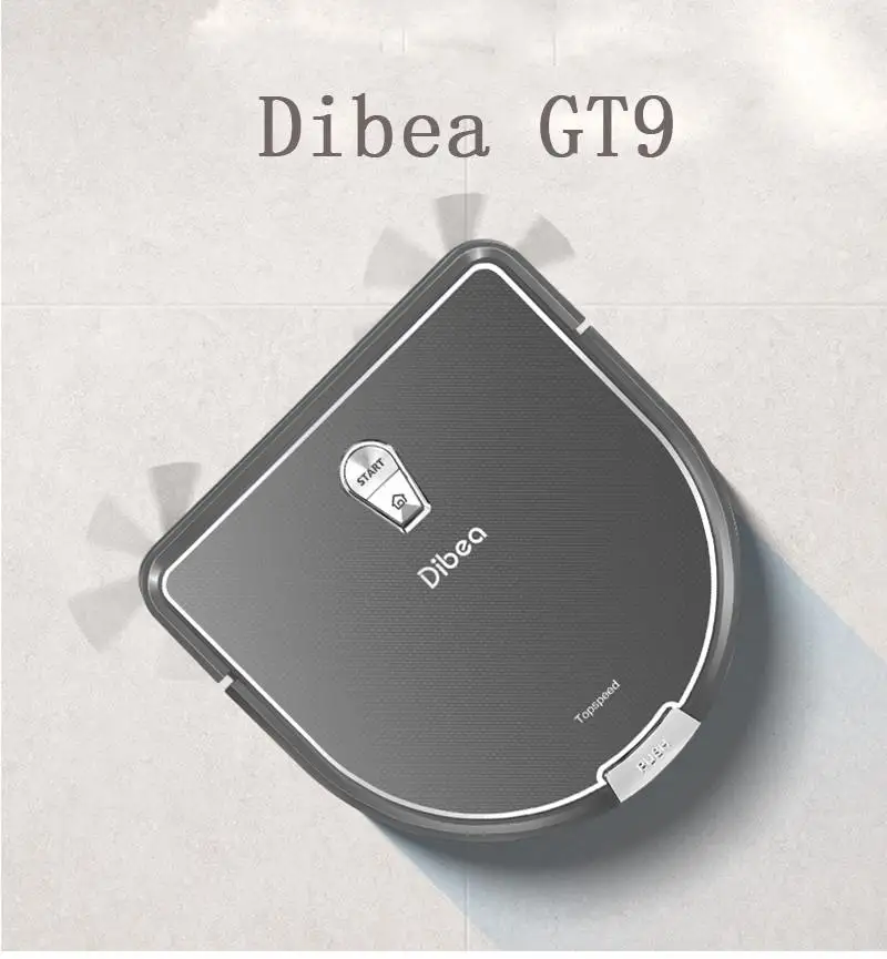 Dibea черный переносной Gt9 подметальный робот для влажной уборки, Интеллектуальный автоматический бытовой пылесос для уборки, машина для уборки