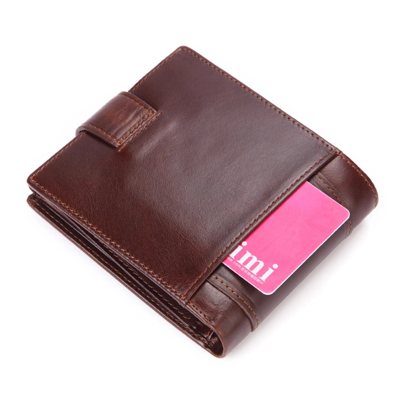 Новый мужской бизнес масло воск натуральная кожа кошельки для денег мульти карты