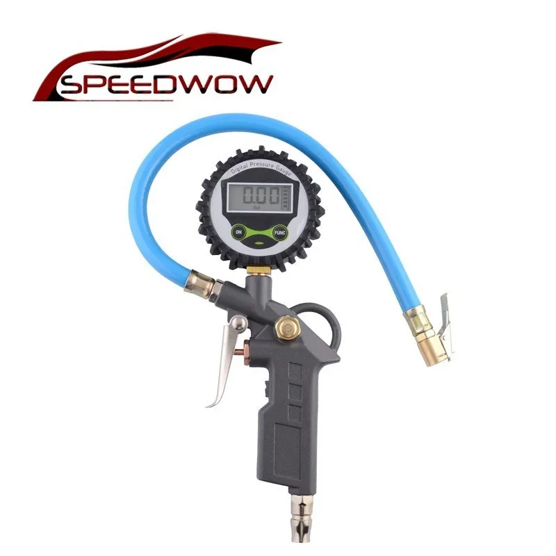 Цифровой измеритель давления в шинах SPEEDWOW ЖК дисплей набора тестер гибкий шланг