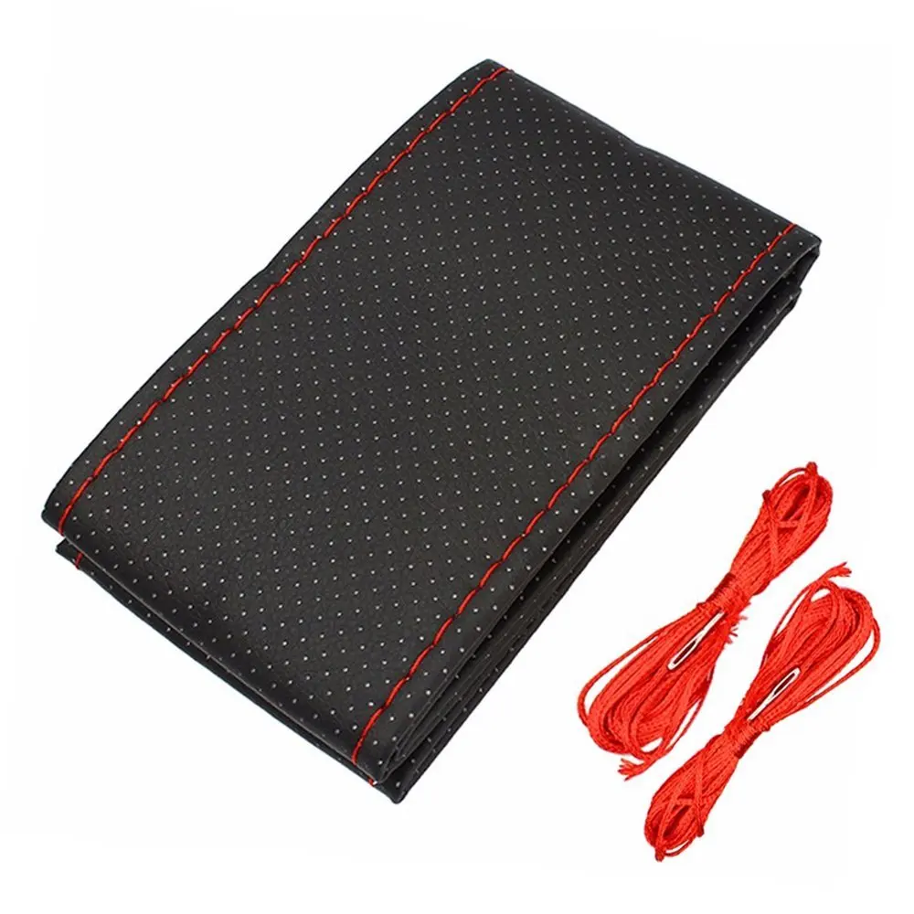 COGEEK DIY крышка рулевого колеса автомобиля с иглами и нитью искусственный кожаный