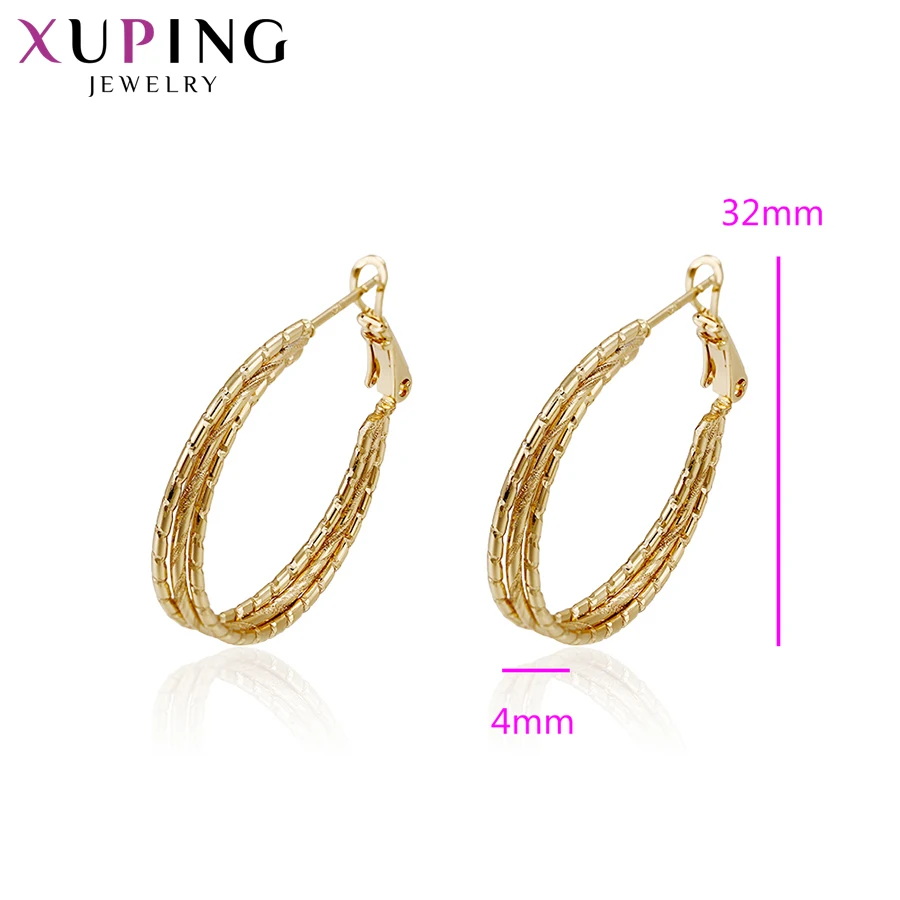 Xuping ювелирные изделия Модные ретро серьги светильник-желтым золотым покрытием