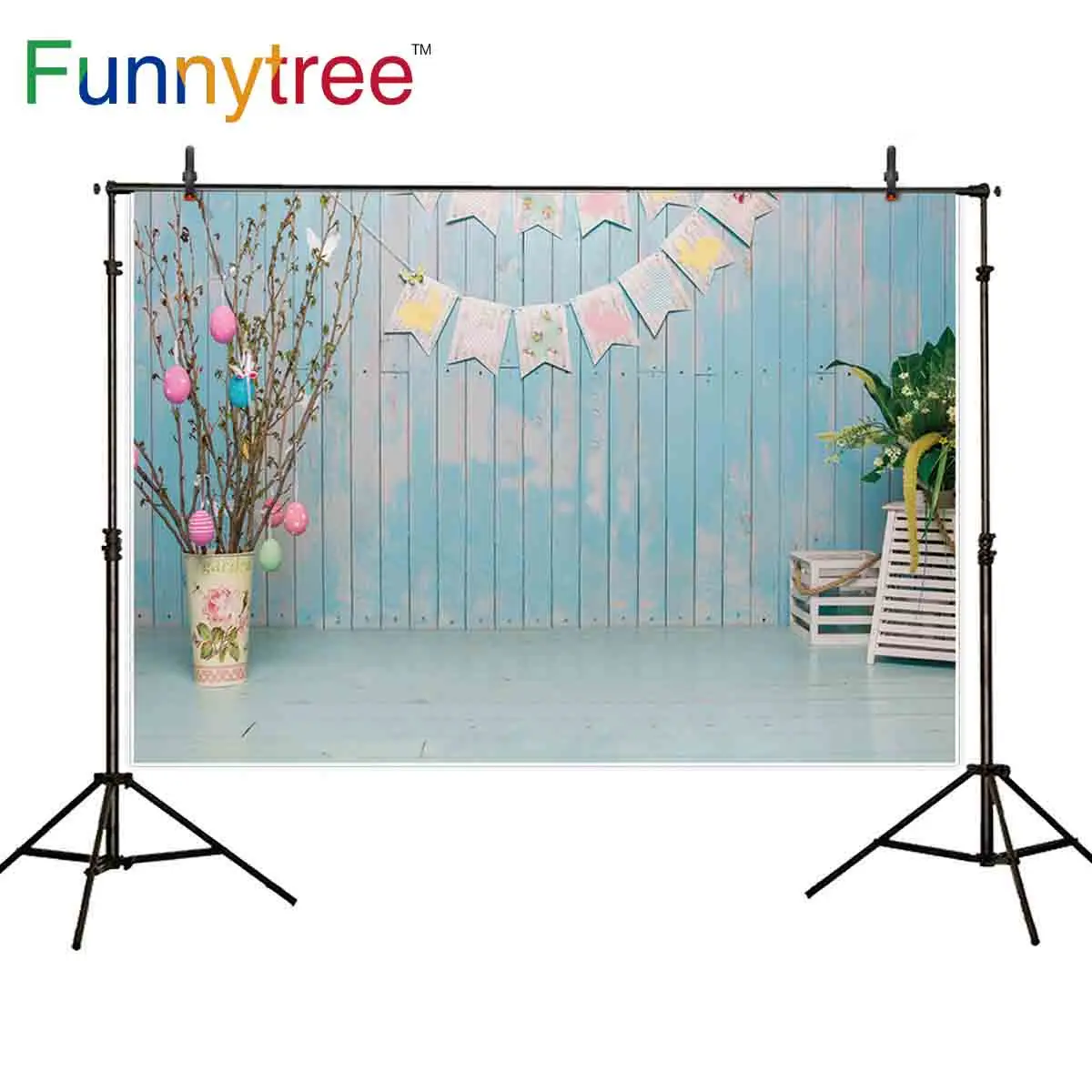 Фон для фотосъемки Funnytree пасхальное яйцо весенний декор комнаты детский фон