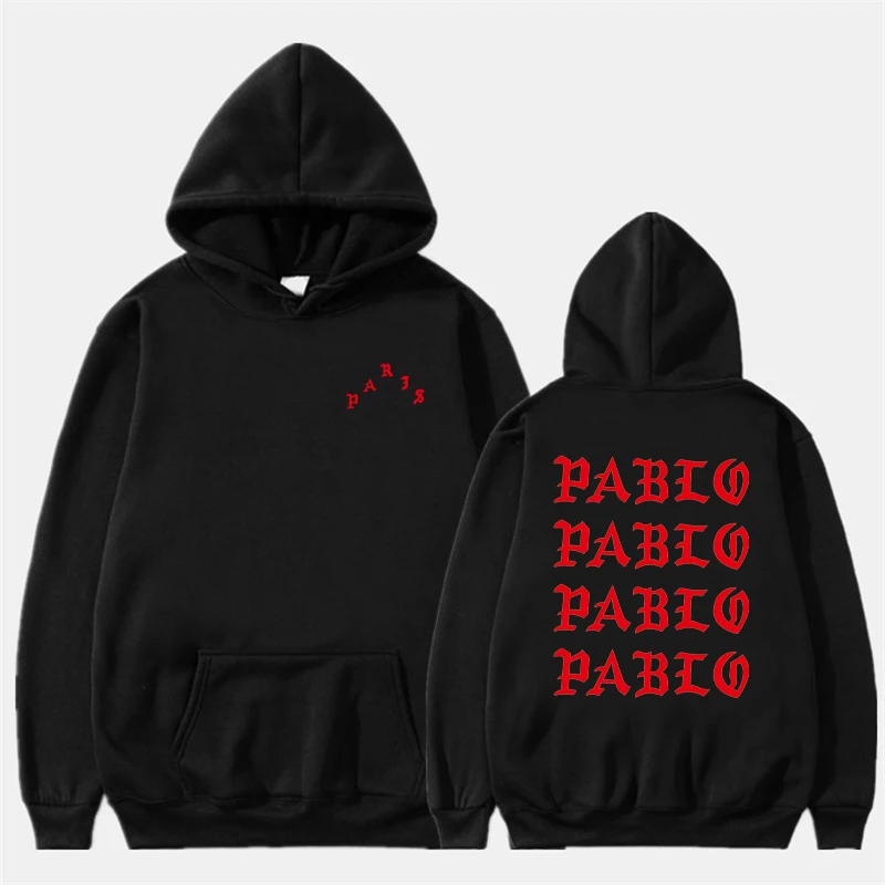 I Feel Like Pablo с принтом красных букв, мужские толстовки, свитшоты в стиле хип-хоп, мужская и женская уличная одежда, флисовый пуловер, топы