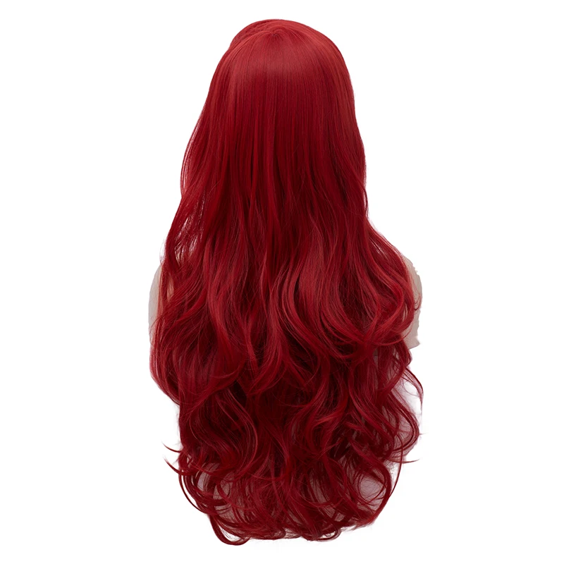 Jessica Rabbit волнистые длинные винно-красные волосы Русалочка Принцесса Ариэль термостойкий косплей костюм парик+ парик шапка