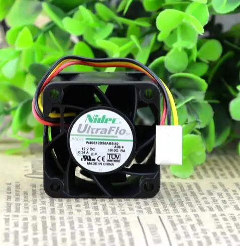 

Original Authentic NIDEC 40*40*28mm 4CM DC 12V 0.24A W40S12BS8AB5-52 3 Line Violent Cooling Fan