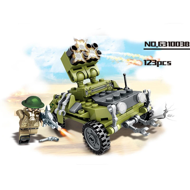 Just Action 4 In 1 Combat Robot Mortar Armored Car Model Military Blocks Set Bricks Educational Toys for Children Gift | Игрушки и хобби