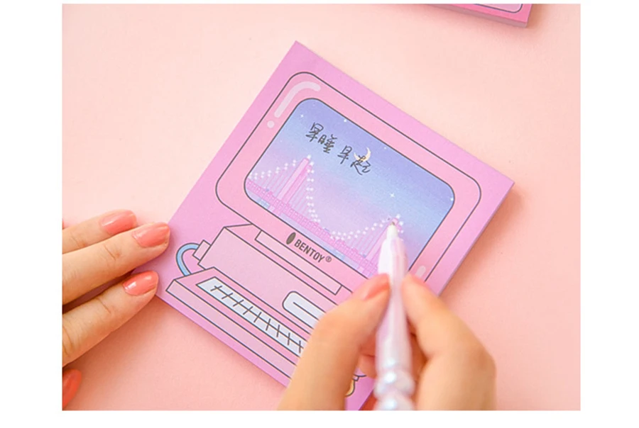 1х кавайная компьютерная игровая машина форма Липкие заметки Post memo pad школьные принадлежности планировщик наклейки бумажные закладки канцелярские принадлежности