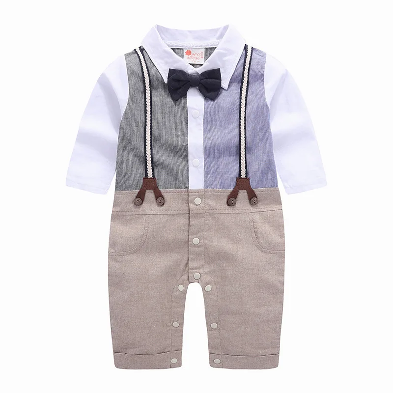 AiLe Rabbit/одежда мужской комбинезон Ins, модель в виде взрыва, Костюм Джентльмена для малышей на весну и осень, Детский комбинезон с длинными рукавами, 11838